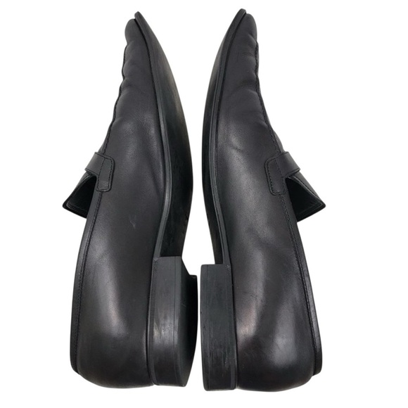 Salvatore Ferragamo Black Leather Loafers Side Buckle 9.5D main image 4